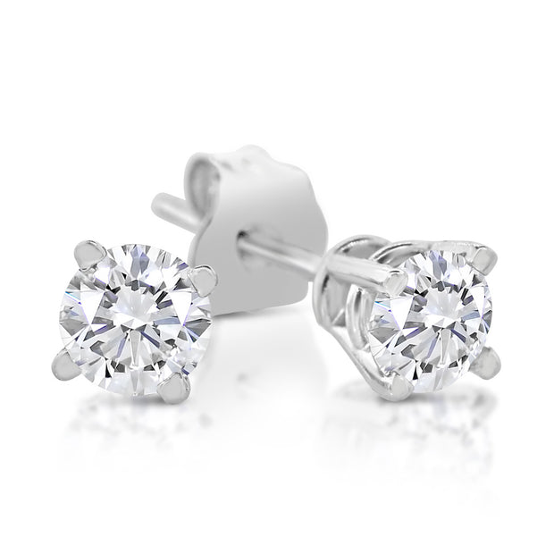 1/4 Carat TW Diamond Stud Earrings in 14k White Gold (J-K, I2-I3)