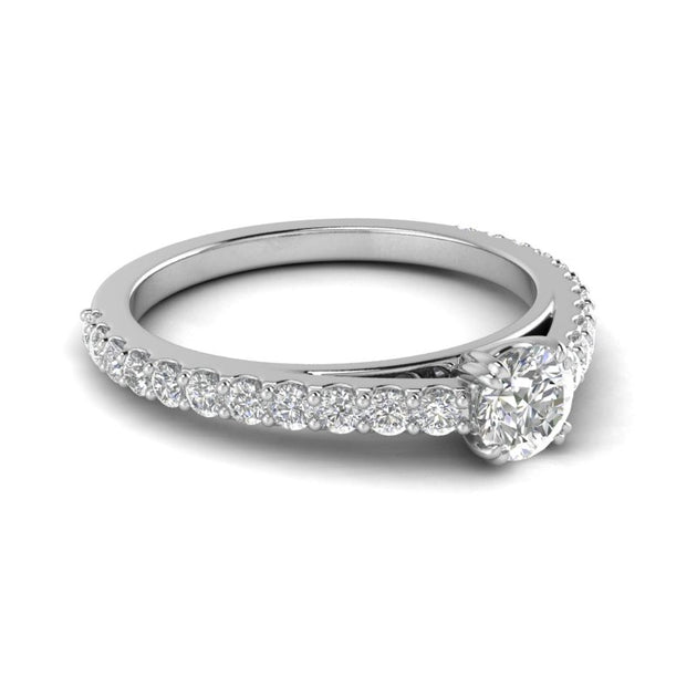 3/4ctw Diamond Engagement Ring in 10k White Gold (J-K, I2-I3