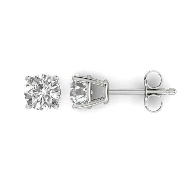 1/3 ctw 14k White Gold Diamond Stud Earrings (G-H, I2-I3)