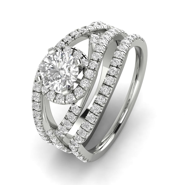 1.15ctw Diamond Bridal Set in 14k White Gold