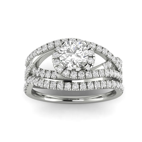 1.15ctw Diamond Bridal Set in 14k White Gold