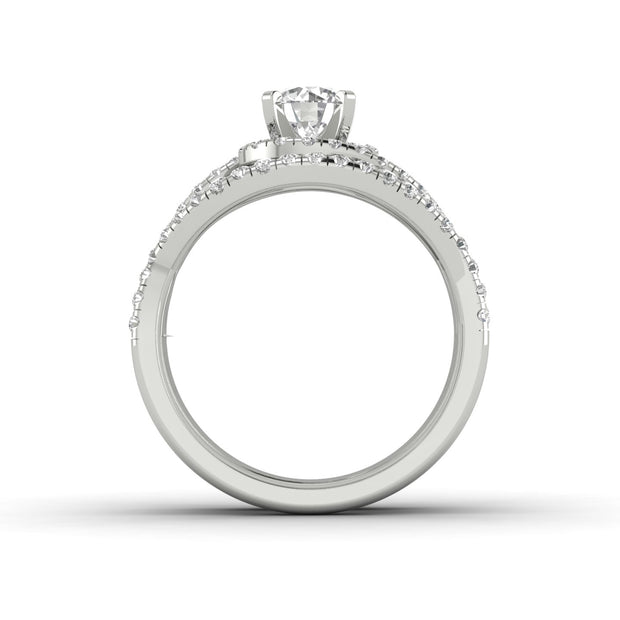 1.15ctw Diamond Bridal Set in 14k White Gold