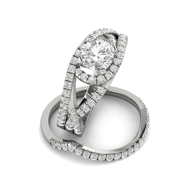 1.15ctw Diamond Bridal Set in 14k White Gold