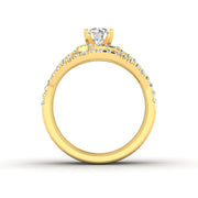 1.15ctw Diamond Bridal Set in 14k Yellow Gold