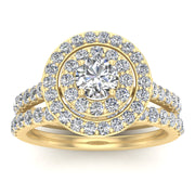 1.00ctw Diamond Bridal Set in 10k Yellow Gold