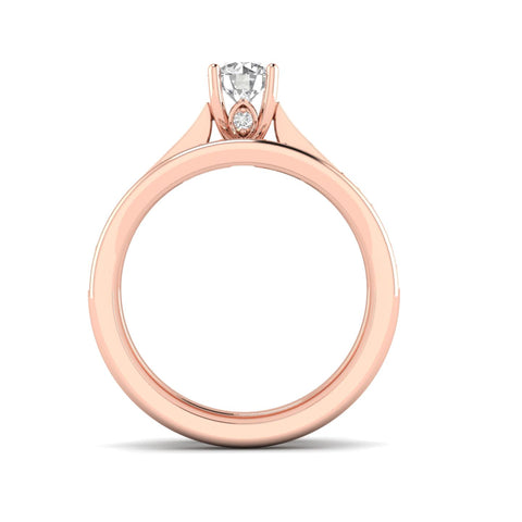 5/8 Carat TW Diamond Bridal set in 10k Rose Gold (G-H Color, I1-I2 Clarity, Engagement ring and Wedding Band)