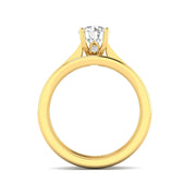 1.10 Carat TW Natural Round Diamond Bridal Set Engagement Ring in 10k Yellow Gold