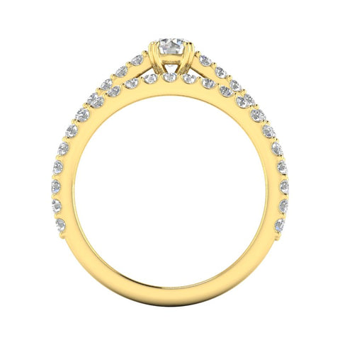 1.00ctw Diamond Engagement Ring Bridal set in 10k Yellow Gold