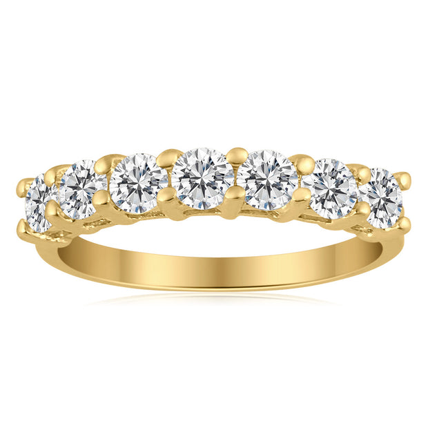 1.00ctw Diamond Seven Stone Band in 14k Yellow Gold