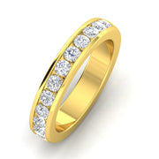 Certified 1.00 Carat TW Diamond Channel Set Wedding Band in 14k Yellow Gold
