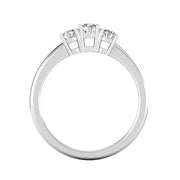 1/2ctw Diamond Three Stone Anniversary Ring in 10k White Gold