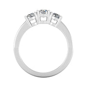 1.00ctw Diamond Three Stone Ring With Side Stones in 10k White Gold