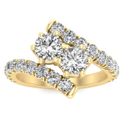 1.50ctw Diamond Two Stone Ring in 14K Yellow Gold