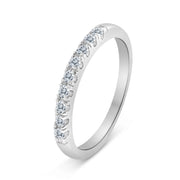 1/5 Carat TW Women's Diamond Ring Wedding Band in 10k White Gold