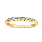 1/5 Carat TW Women's Diamond Ring Wedding Band in 10k Yellow Gold