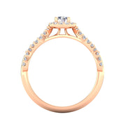 Certified 3/4 Carat TW Diamond Infinity Engagement Ring in 10k  Rose Gold