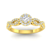 Certified 3/4 Carat TW Diamond Infinity Engagement Ring in 10k Yellow Gold