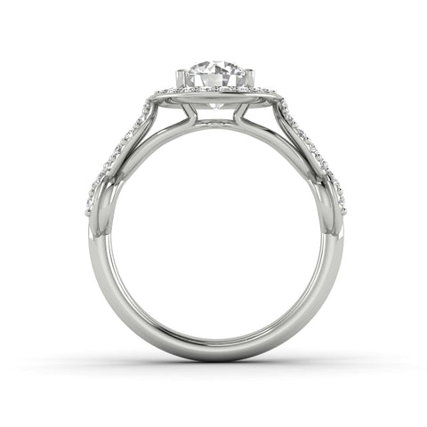 1.00ctw Diamond Infinity Engagement Ring in 14k White Gold