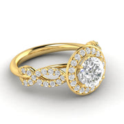 1.00ctw Diamond Infinity Engagement Ring in 14k Yellow Gold
