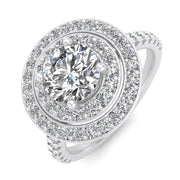 1.00ctw Diamond Halo Engagement Ring in 10k White Gold