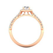 Certified 1.00 Carat TW Round Diamond Infinity Engagement Ring in 14k Rose Gold