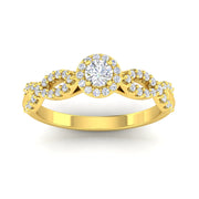 Certified 1/2 Carat TW Diamond Infinity Engagement Ring in 10k Yellow Gold