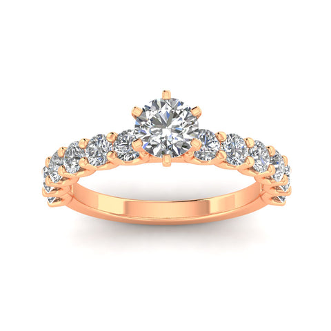 Certified 2.00ctw Diamond Solitaire Engagement Ring in 14k Rose Gold