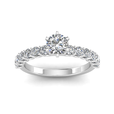 Certified 1.50ctw Diamond Solitaire Engagement Ring in 14k White Gold