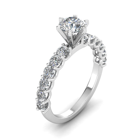 Certified 1.50ctw Diamond Solitaire Engagement Ring in 14k White Gold