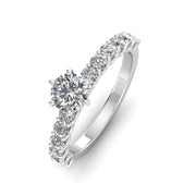 Certified 1.00ctw Diamond Solitaire Engagement Ring in 10k White Gold