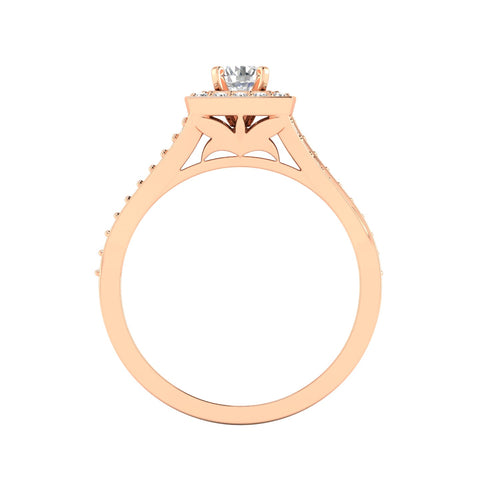 1/2 Carat TW Women's Diamond Engagement ring in 10k Rose Gold