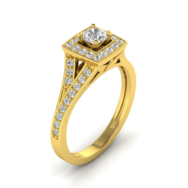 1/2 Carat TW Women's Diamond Engagement ring in 10k Yellow Gold