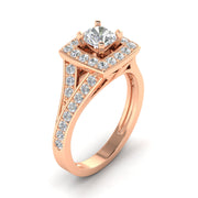 1.00 Carat TW Women's Diamond Engagement rings in 10k Rose Gold