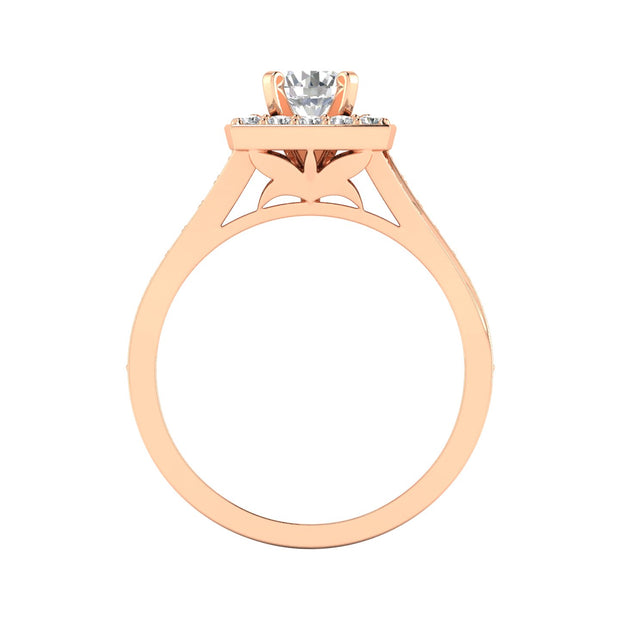 1.00 Carat TW Women's Diamond Engagement rings in 10k Rose Gold