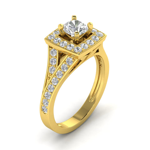 1.00 Carat TW Women's Diamond Engagement rings in 10k Yellow Gold