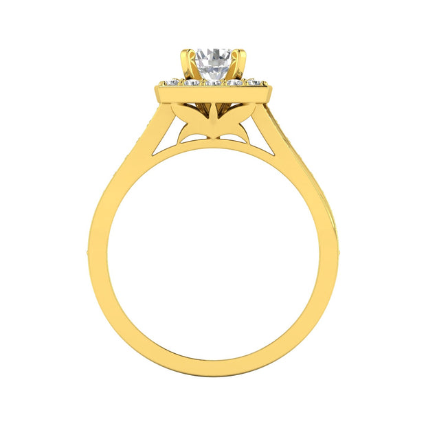 1.00 Carat TW Women's Diamond Engagement rings in 10k Yellow Gold