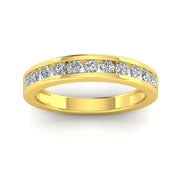 Certified 3/4 Carat TW Diamond Channel Set Wedding Band in 10k Yellow Gold