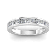 Certified 3/4 Carat TW Diamond Channel Set Wedding Band in 10k White Gold