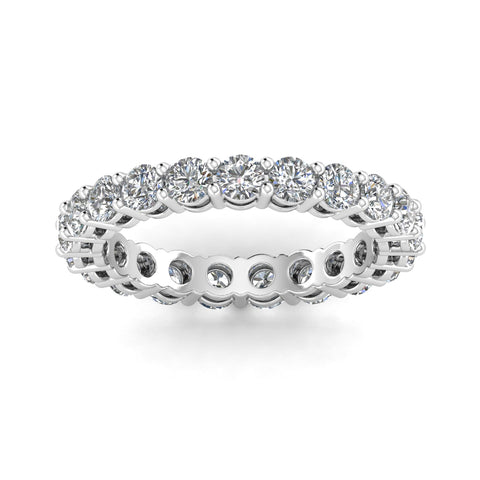 2.00 Carat TW Natural Diamond Eternity Band in 14k White Gold