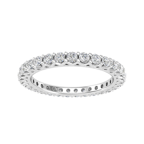 Certified 1.00 Carat TW Diamond Eternity Band in 10k White Gold