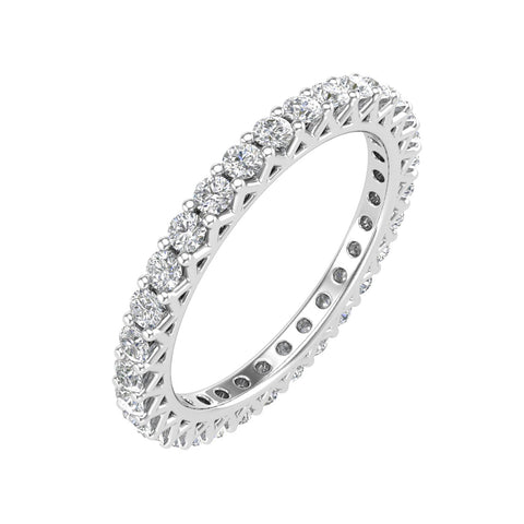 Certified 1.00 Carat TW Diamond Eternity Band in 10k White Gold