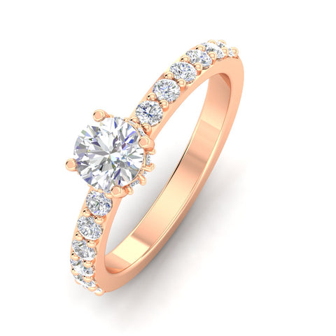 Certified 1.00ctw Diamond Solitaire Engagement Ring in 14k Rose Gold