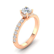 Certified 1.00ctw Diamond Solitaire Engagement Ring in 14k Rose Gold