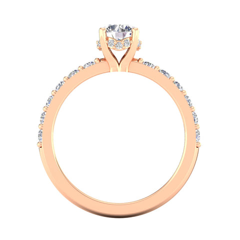 Certified 1.00ctw Diamond Solitaire Engagement Ring in 14k Rose Gold