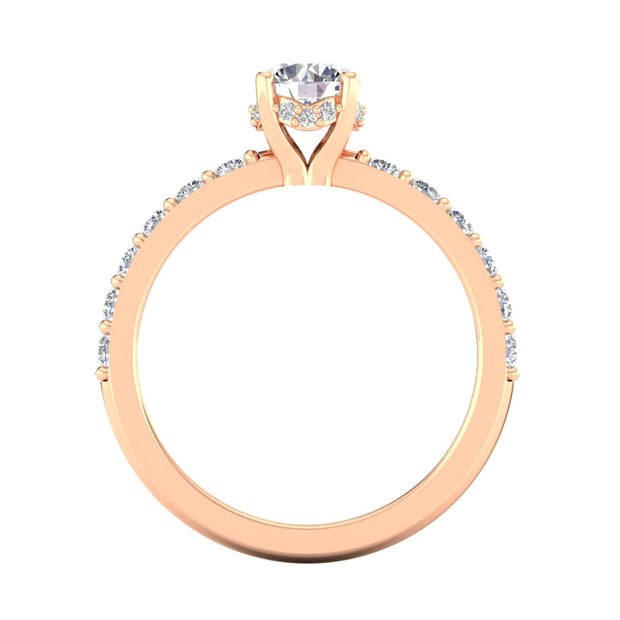 Certified 1.00ctw Diamond Solitaire Engagement Ring in 14k Rose Gold