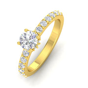 Certified 1.00ctw Diamond Solitaire Engagement Ring in 14k Yellow Gold