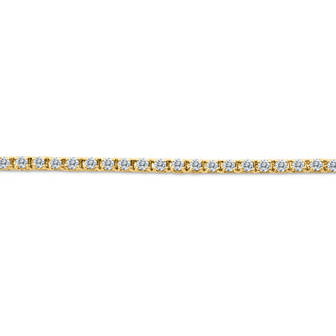 2.00ctw Natural Diamond Tennis Bracelet in 14k Yellow Gold (J-K, I1-I2)