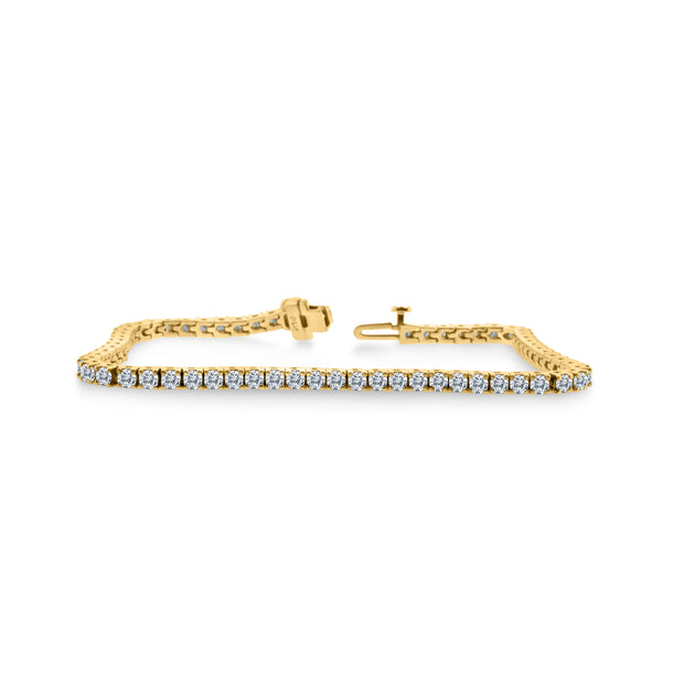 5.00ctw Natural Diamond Tennis Bracelet in 14k Yellow Gold (J-K, I1-I2)