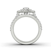 1.00 Carat TW Natural Diamond Wedding Ring Set in 10k White Gold