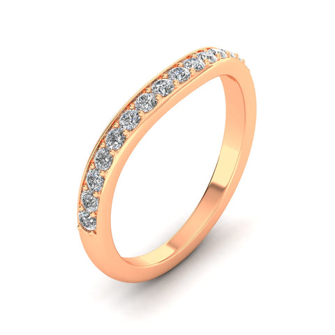 1/3 Carat Diamond Eternity Wedding Band in 10K Rose Gold (Ring Size 5.5)